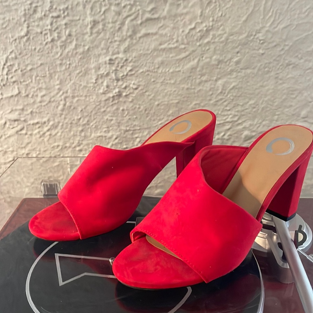 Red slip on heels size 6!